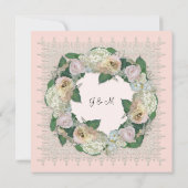 Sparen de Datum Lace Doily Floral Art Save The Date (Achterkant)