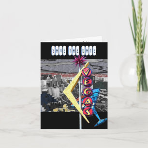 Sparen de Datum Las Vegas moderne bruiloft Kaart