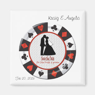 Sparen de Datum Las Vegas Wedding 2 duim Magnet Magneet