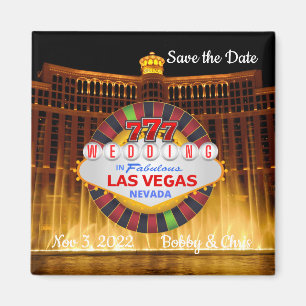 Sparen de Datum Las Vegas Wedding Magnet Magneet