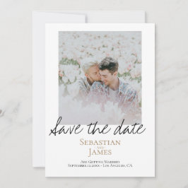 Sparen de Datum LGBTQ Rainbow Persoonlijke Foto Save The Date