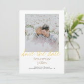 Sparen de Datum LGBTQ Rainbow Persoonlijke Foto Save The Date (Staand voorkant)