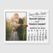 Sparen de Datum Maart 2023 Magnet van de Kalender  (Voorkant)