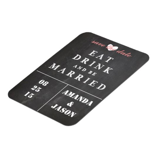 Sparen de Datum Magnet - Eet drink getrouwd zijn Magneet (Linkerzijde)
