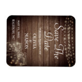 Sparen de Datum Magnet Rustic Mason Jar Lichten Magneet (Horizontaal)