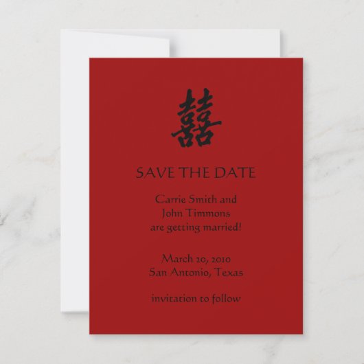 Sparen de Datum met Dubbel Geluk Save The Date (Voorkant)
