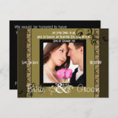 Sparen de Datum met Uw Foto Aankondigingskaart (Voorkant / Achterkant)