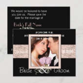 Sparen de Datum met Uw Foto Aankondigingskaart (Voorkant / Achterkant)