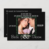 Sparen de Datum met Uw Foto Aankondigingskaart (Voorkant / Achterkant)