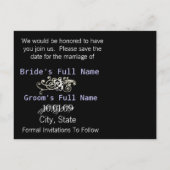 Sparen de Datum met Uw Foto Aankondigingskaart (Achterkant)