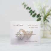 Sparen de Datum met Zee Shell in het Zand Save The Date (Staand voorkant)