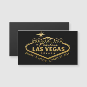 Sparen de Datum Mini Magnet voor Las Vegas Wedding