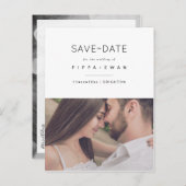 Sparen de Datum, minimalistisch Aankondigingskaart (Voorkant / Achterkant)