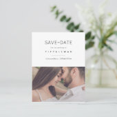 Sparen de Datum, minimalistisch Aankondigingskaart (Staand voorkant)