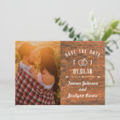 Sparen de Datum Modern Brick Foto van de Muur Save The Date (Staand voorkant)