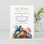 Sparen de Datum New Orleans City Frans Kwarter Kaart (Staand voorkant)