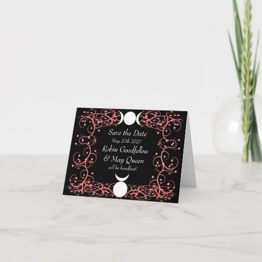 Sparen de Datum Notecard Wiccan Handfasting (Voorkant)