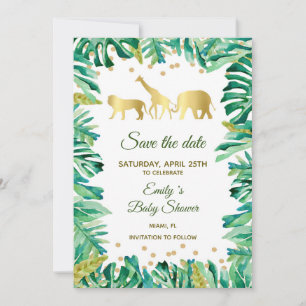 Sparen de Datum Oerwoud Dieren Botanische Safari Save The Date