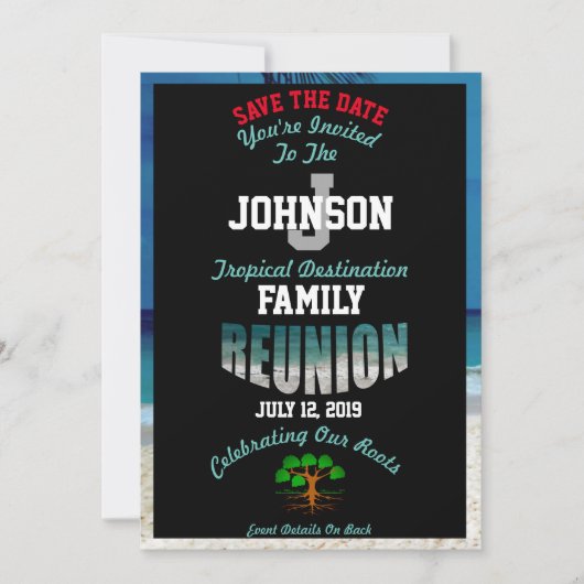 Sparen de Datum om het even welke Reunion van de n Save The Date (Voorkant)