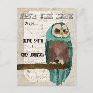 Sparen de Datum Owl II Briefkaart