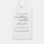 Sparen de Datum Paarse Floral Cadeaulabel (Achterkant)