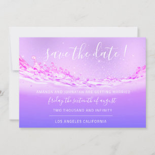Sparen de Datum Paarse Roze van de Tropische Oceaa Save The Date