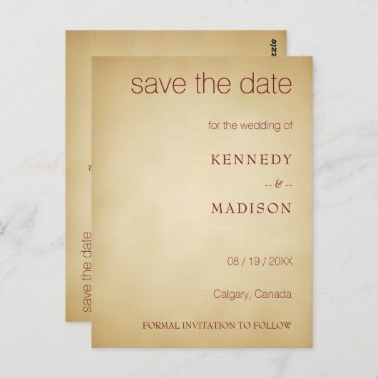 Sparen de Datum Parchment Amazing Antiek Briefkaart (Voorkant / Achterkant)