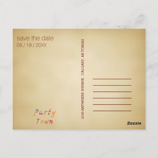 Sparen de Datum Parchment Amazing Antiek Briefkaart (Achterkant)