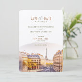 Sparen de Datum Parijs Frankrijk Bestemming Kaart (Staand voorkant)