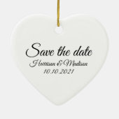 Sparen de Datum, pas de Aankondiging van het tekst Keramisch Ornament (Achterkant)