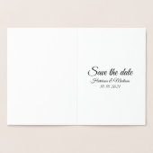 Sparen de Datum, pas tekstWeddenschap aan Folie Kaarten (Binnen)