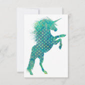 Sparen de Datum Polka Dot Blue Unicorn (Voorkant)