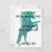 Sparen de Datum Polka Dot Blue Unicorn (Achterkant)