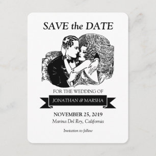 Sparen de Datum  Retro Grote Gatsby Stijl 20s Save The Date