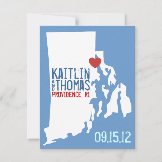 Sparen de Datum -  - Rhode Island Save The Date (Voorkant)