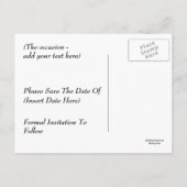 Sparen de Datum Rode Rijen het Briefkaart van het (Achterkant)