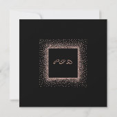 Sparen de Datum Roos Gold Black Glitter Monogram L Save The Date (Achterkant)