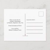 Sparen de Datum Royal Blue en Gold Fine Art Floral Aankondigingskaart (Achterkant)