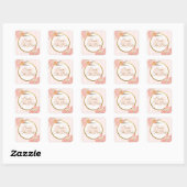 Sparen de Datum Roze  Bird Wedding Sticker (Vel)