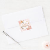 Sparen de Datum Roze  Bird Wedding Sticker (Envelop)