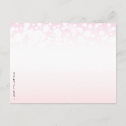 Sparen de datum roze champagne borrelt trouwkaart aankondigingskaart (Achterkant)