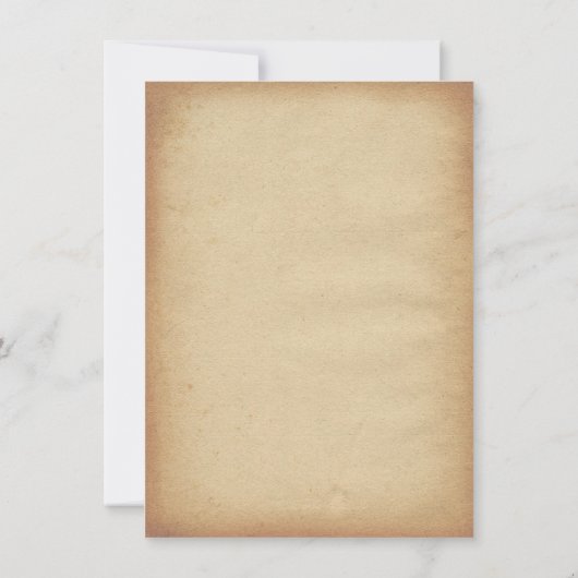 Sparen de Datum -  Rustic Parchment Save The Date (Achterkant)