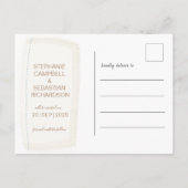 Sparen de Datum Rustic Waterverf Dusty Blauwe Aank Aankondigingskaart (Achterkant)