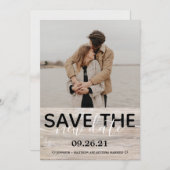 Sparen de Datum Rustic Wedding Foto Aankondiging (Voorkant / Achterkant)