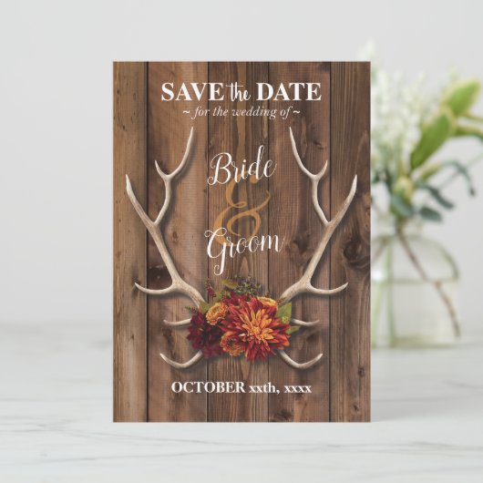 Sparen de Datum rustige houtachtergrond met geweie (Staand voorkant)