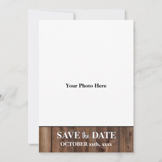 Sparen de Datum rustige houtachtergrond met geweie (Achterkant)