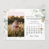 Sparen de Datum September 2023 Botanische legant Briefkaart (Voorkant)