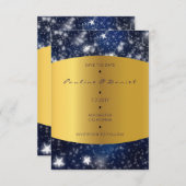 Sparen de Datum Ster Night Stars Gold Save The Date (Voorkant / Achterkant)