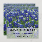Sparen de Datum Texas Bluebonnets Floral Save The Date (Voorkant / Achterkant)
