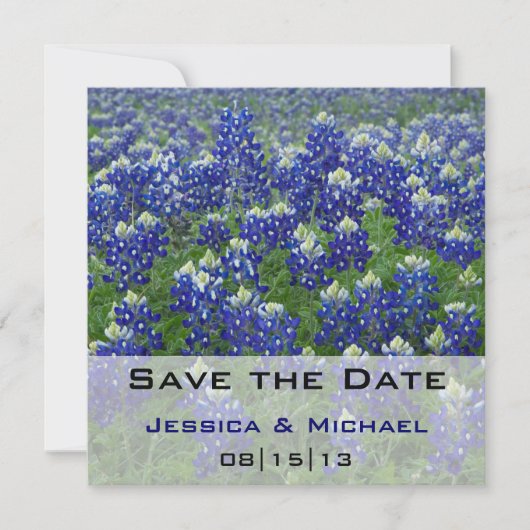 Sparen de Datum Texas Bluebonnets Floral Save The Date (Voorkant)